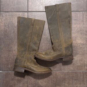 Bottes Justin 'Granny Roper' En Cuir Marron - Pointure US 4 (B), Occasion, Usure Semelle Et Cuir